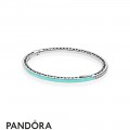 Pandora Bracelets Bangle Radiant Hearts Of Bright Mint Enamel