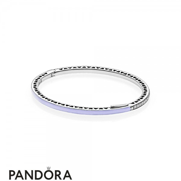 Pandora Bracelets Bangle Radiant Hearts Of Lavender Enamel