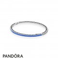 Pandora Bracelets Bangle Radiant Hearts Of Pandora Bangle Bracelet Princess Blue Enamel