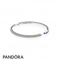 Pandora Bracelets Bangle Radiant Hearts Of Pandora Bangle Bracelet Princess Blue Enamel