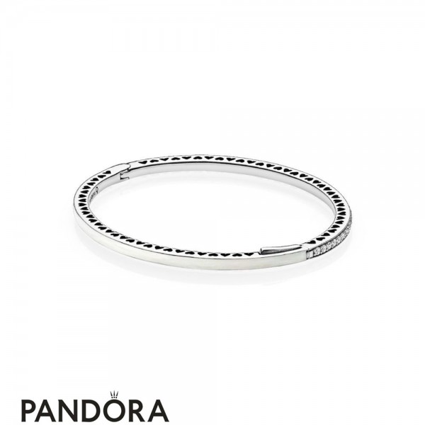 Pandora Bracelets Bangle Radiant Hearts Of Pandora Bangle Bracelet Silver Enamel