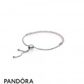 Pandora Bracelets Classic Pink Sparkling Strand Bracelet Pink Cz