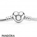 Pandora Bracelets Classic Silver Charm Bracelet With Heart Clasp