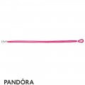 Pandora Bracelets Cord Hot Pink Fabric Cord Double Braided Leather Bracelets