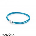 Pandora Bracelets Cord Turquoise Fabric Cord Double Braided Leather Bracelets