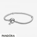 Pandora Moments Heart Snake Mesh Bracelets