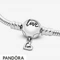 Pandora Moments Heart Snake Mesh Bracelets