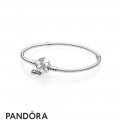 Pandora Moments Silver Bracelet With Wildflower Meadow Clasp