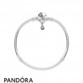 Pandora Moments Silver Bracelet With Wildflower Meadow Clasp