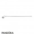 Pandora Moments Smooth Bracelet With Pandora Signature Padlock