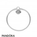 Pandora Moments Smooth Bracelet With Pandora Signature Padlock