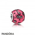 Pandora Birthday Charms Birthday Celebration Charm Transparent Cerise Enamel