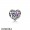 Pandora Birthday Charms February Signature Heart Charm Synthetic Amethyst