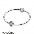 Women's Pandora Charm Inscription I Love You Openwork