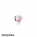 Pandora Contemporary Charms Hope Ribbon Charm Pink Enamel