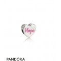 Pandora Contemporary Charms Hope Ribbon Charm Pink Enamel