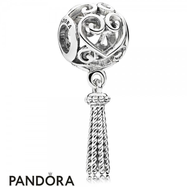 Pandora Enchanted Heart Tassel Hanging Charm Jewelry