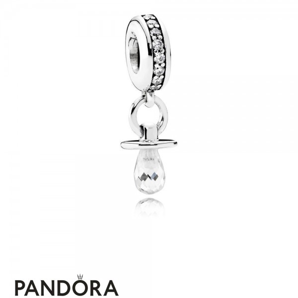 Pandora Family Charms Pacifier Pendant Charm Clear Cz