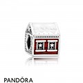 Pandora Holidays Charms Christmas Santa's Home Charm White Translucent Red Enamel
