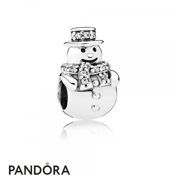 Pandora Holidays Charms Christmas Snowman Charm Clear Cz