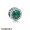 Women's Pandora Inspiration Winter Collection Radiant Hearts Charm Sea Green Crystals