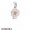 Pandora Nature Charms Blooming Dahlia Pendant Charm Cream Enamel Blush Pink Crystal