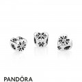Pandora Nature Charms Snowflake Heart Charm Clear Cz