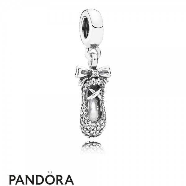 Pandora Passions Charms Music Arts Ballet Slipper Pendant Charm Clear Cz