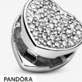 Women's Pandora Pavement Heart Clip Charm