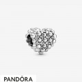 Women's Pandora Pearl Glittering Heart Charm