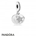 Pandora Pendant Charms Friendship Star Pendant Charm Silver Enamel Clear Cz