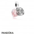 Pandora Pendant Charms Love Makes A Family Pendant Charm Pink Enamel Clear Cz