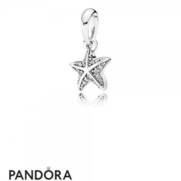 Pandora Pendant Charms Tropical Starfish Pendant Clear Cz