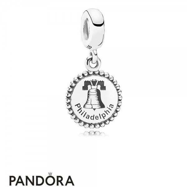 Pandora Philadelphia Dangle Charm Black Enamel Jewelry