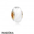 Pandora Shine White Waves Murano Glass Charm