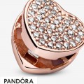 Women's Pandora Sparkling Heart Sketch Clip Charm