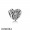 Pandora Sparkling Paves Charms Blooming Heart Charm Clear Cz