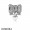 Pandora Sparkling Paves Charms Heart Bow Charm Clear Cz