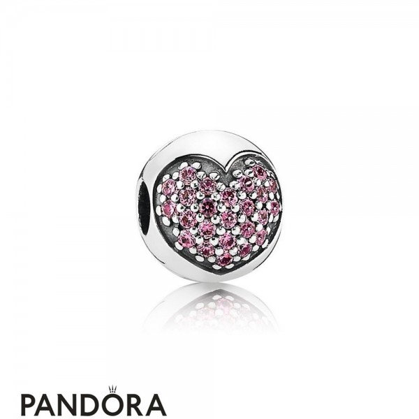 Pandora Sparkling Paves Charms Love Of My Life Clip Fancy Pink Cz