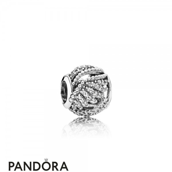 Pandora Sparkling Paves Charms Majestic Feathers Clear Cz