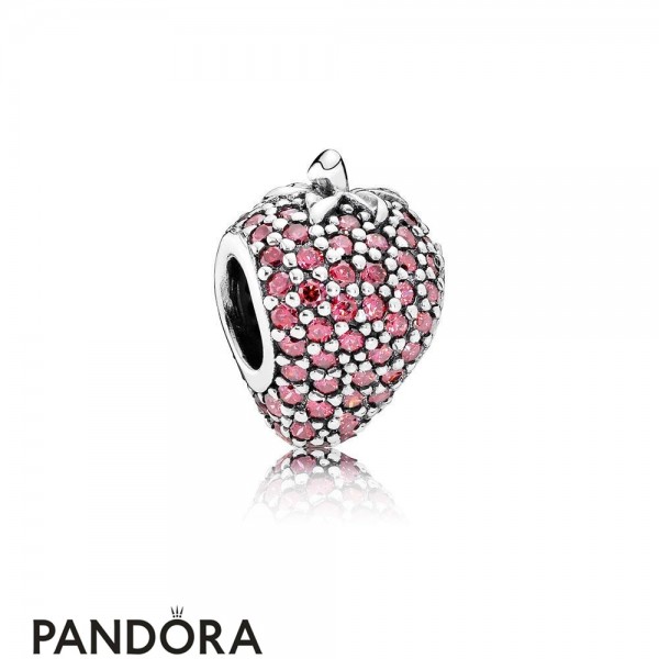 Pandora Sparkling Paves Charms Pave Strawberry Charm Red Cz