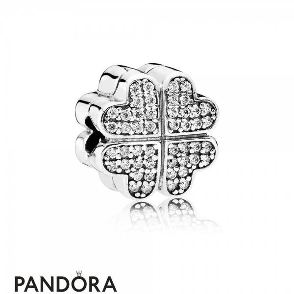 Pandora Sparkling Paves Charms Petals Of Love Clear Cz