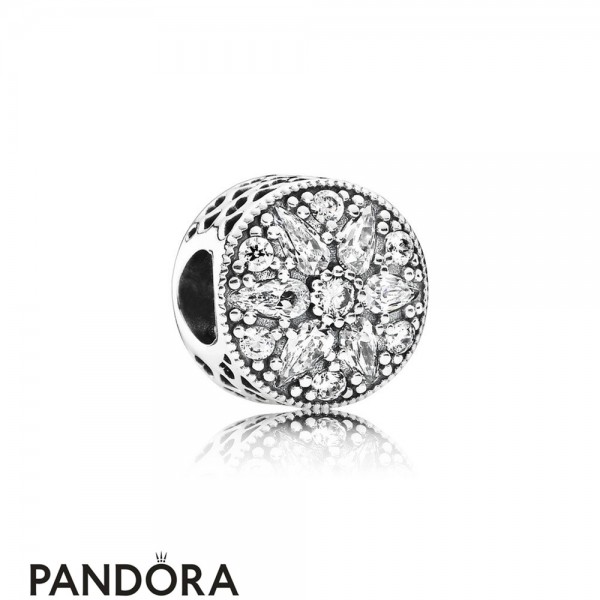 Pandora Sparkling Paves Charms Radiant Bloom Charm Clear Cz