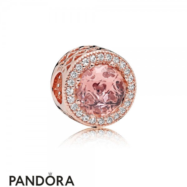 Pandora Sparkling Paves Charms Radiant Hearts Charm Pandora Rose Blush Pink Crystal
