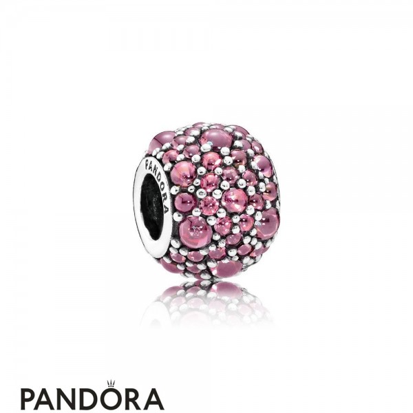 Pandora Sparkling Paves Charms Shimmering Droplet Charm Honeysuckle Pink Cz