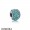 Pandora Sparkling Paves Charms Shimmering Droplet Charm Teal Cz