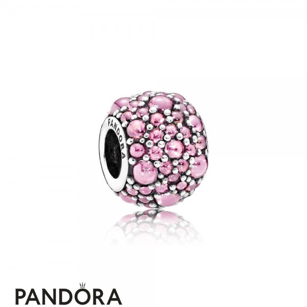 Pandora Sparkling Paves Charms Shimmering Droplets Charm Pink Cz