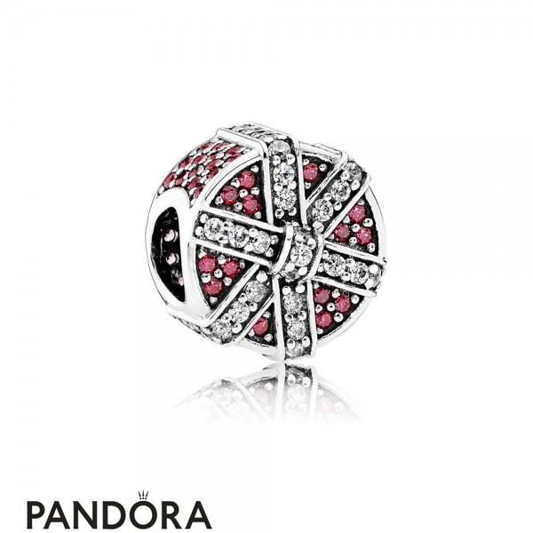 Pandora Sparkling Paves Charms Shimmering Gift Charm Red Clear Cz