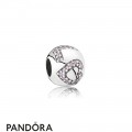 Pandora Sparkling Paves Charms Surrounded By Love Charm Pink Cz
