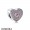 Pandora Sparkling Paves Charms Sweetheart Charm Fancy Pink Cz